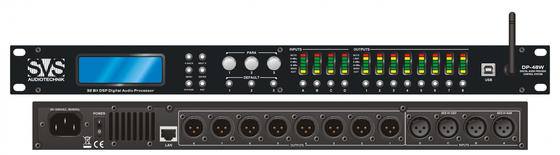SVS Audiotechnik DP-48W Цифровой процессор: 4 входа 8 выходов в Партизанске