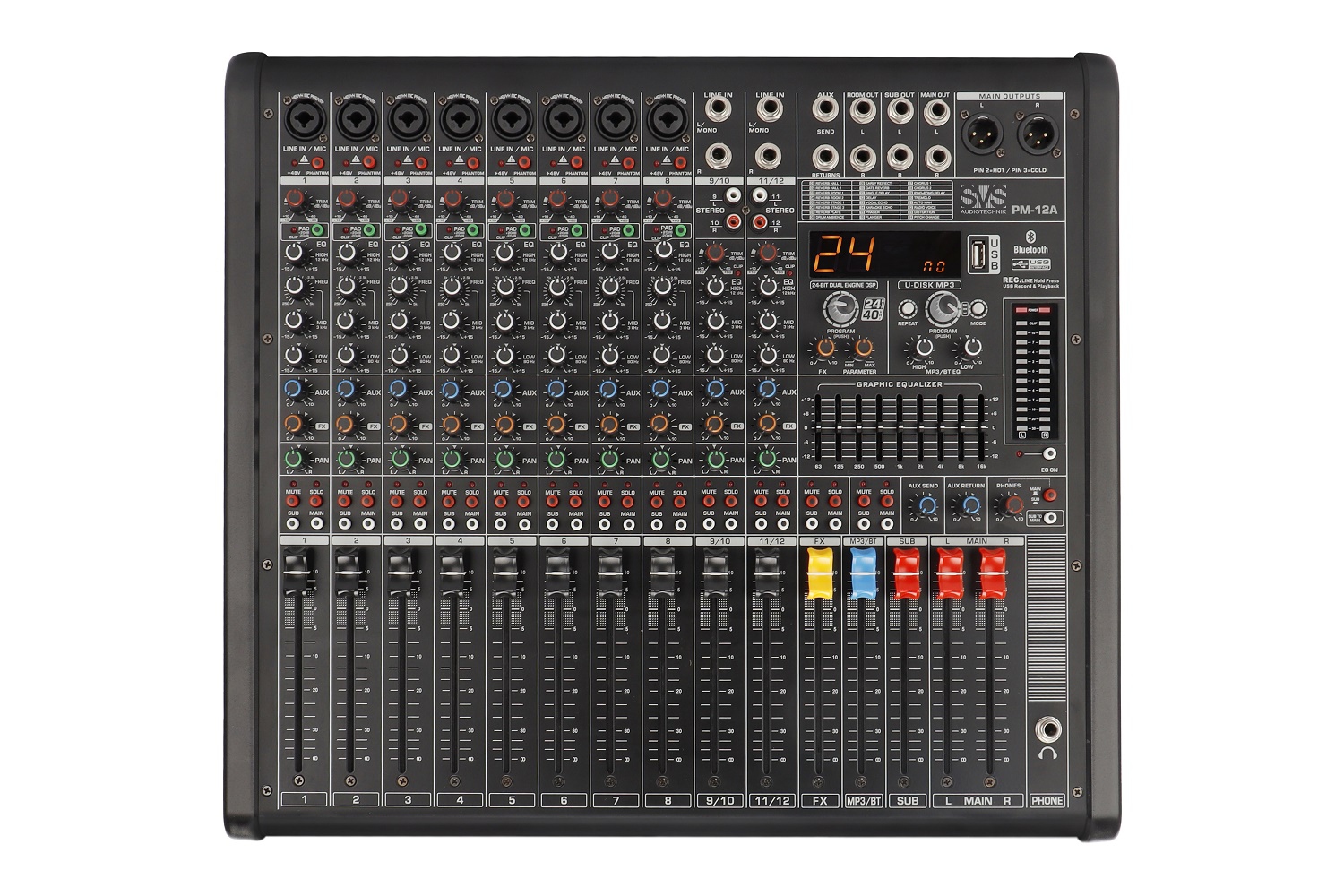 SVS Audiotechnik mixers PM-12A Активный аналоговый микшерный пульт, 12-канальный в Партизанске